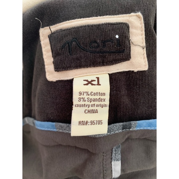 [Nori] Charcoal Corduroy Layered Hoodie Jacket - Picture 6 of 6